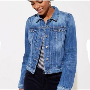 LOFT light-medium wash denim, JEAN JACKET